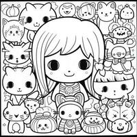 coloriage kawaii photo