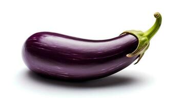 photo de aubergine isolé sur blanc Contexte