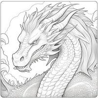 dragon coloration pages pour adultes photo