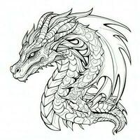 dragon coloration pages pour adultes photo