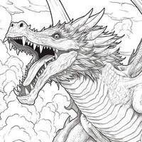 dragon coloration pages pour adultes photo