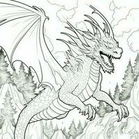 dragon coloration pages pour adultes photo