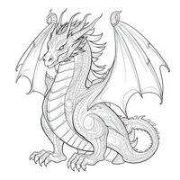 dragon coloration pages pour adultes photo