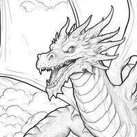 dragon coloration pages pour adultes photo