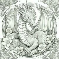 dragon coloration pages pour adultes photo