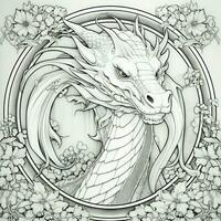 dragon coloration pages pour adultes photo