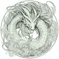 dragon coloration pages pour adultes photo