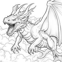 dragon coloration pages pour adultes photo