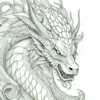 dragon coloration pages pour adultes photo