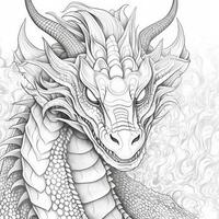 dragon coloration pages pour adultes photo