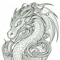 dragon coloration pages pour adultes photo