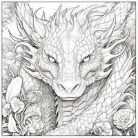 dragon coloration pages pour adultes photo