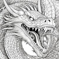 dragon coloration pages pour adultes photo