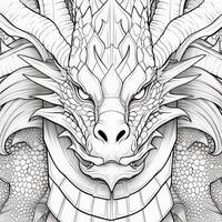 dragon coloration pages pour adultes photo