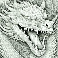 dragon coloration pages pour adultes photo