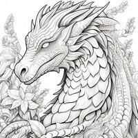 dragon coloration pages pour adultes photo