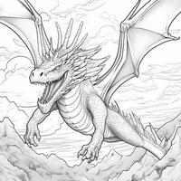 dragon coloration pages pour adultes photo