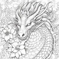 dragon coloration pages pour adultes photo