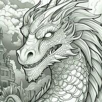 dragon coloration pages pour adultes photo