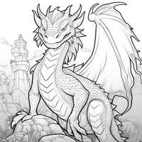 dragon coloration pages pour adultes photo