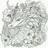 dragon coloration pages pour adultes photo