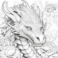 dragon coloration pages pour adultes photo