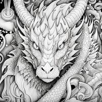 dragon coloration pages pour adultes photo