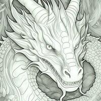 dragon coloration pages pour adultes photo