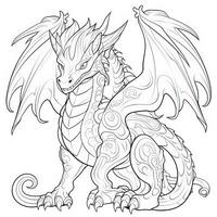 dragon coloration pages pour adultes photo