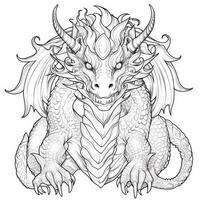 dragon coloration pages pour adultes photo