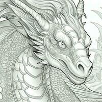 dragon coloration pages pour adultes photo