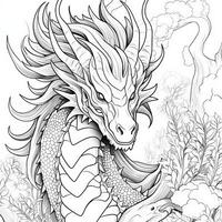 dragon coloration pages pour adultes photo