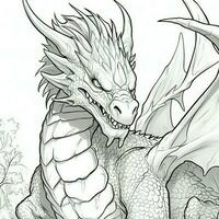 dragon coloration pages pour adultes photo