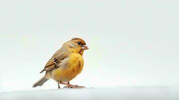 photo de une bouvreuil oiseau sur blanc Contexte. génératif ai