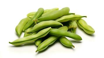 photo de vert des haricots isolé sur blanc Contexte