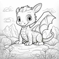 dragon coloration pages pour des gamins photo