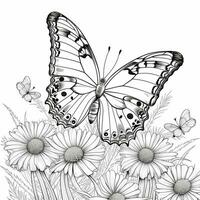 floral papillon coloration pages photo