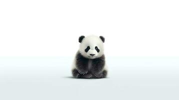 photo de une Panda sur blanc Contexte