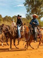 apore, goias, Brésil - 05 07 2023 à cheval équitation un événement ouvert à le Publique photo