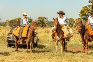 apore, goias, Brésil - 05 07 2023 à cheval équitation un événement ouvert à le Publique photo