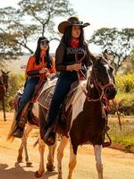 apore, goias, Brésil - 05 07 2023 à cheval équitation un événement ouvert à le Publique photo