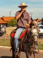 apore, goias, Brésil - 05 07 2023 à cheval équitation un événement ouvert à le Publique photo