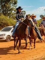 apore, goias, Brésil - 05 07 2023 à cheval équitation un événement ouvert à le Publique photo