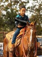 apore, goias, Brésil - 05 07 2023 à cheval équitation un événement ouvert à le Publique photo