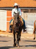 apore, goias, Brésil - 05 07 2023 à cheval équitation un événement ouvert à le Publique photo