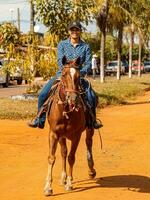 apore, goias, Brésil - 05 07 2023 à cheval équitation un événement ouvert à le Publique photo