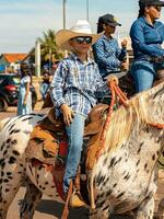 apore, goias, Brésil - 05 07 2023 à cheval équitation un événement ouvert à le Publique photo