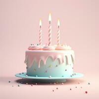 minimaliste anniversaire Contexte avec gâteau photo