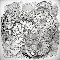 fleur coloration pages mandala style photo