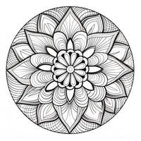 fleur coloration pages mandala style photo